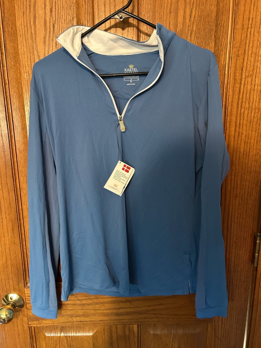 Kastel Denmark Women's Light Blue Quarter-Zip Sun Shirt